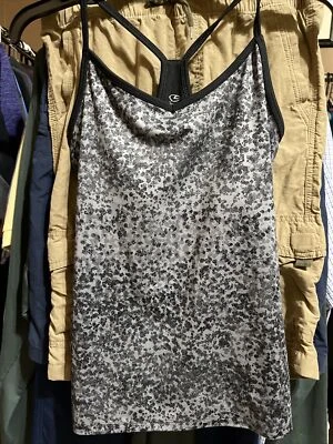 C9 Champion Duo Dry Women's Racerback Tank Top Size Small Black & Gray - Imagem 1 de 3