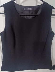 Vintage Kasper Women's Sleeveless Lined Career Corporate Tank Top Blouse 8P - Picture 1 of 5