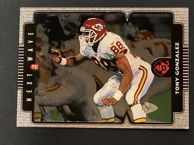 1998 UPPER DECK FOIL NEXT WAVE Tony Gonzalez Tight End Kansas City Chiefs NW47 - Image 1 of 4