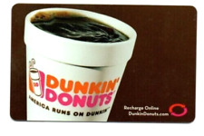 Dunkin' Donuts Tilted Cup of Hot Coffee on Brown Background 2012 Gift Card