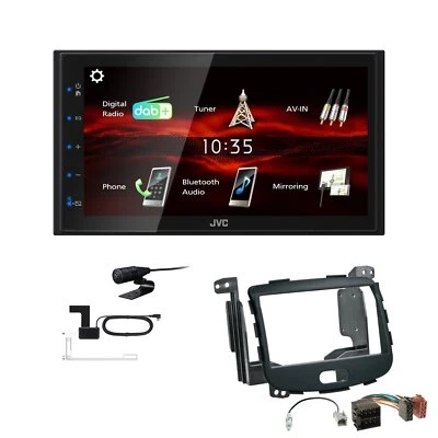 JVC KW-M180DBT 2DIN DAB+ Autoradio für Hyundai i10 Rubbertouch 2008-2013 - Bild 1 von 4