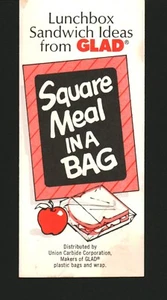 Lunchbox Sandwich Ideas Glad Bags Square Meal In Bag Union Carbide 1971 Booklet - Picture 1 of 4