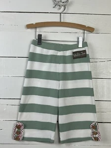 Girls MATILDA JANE Sz 4 Happy & Free Catamaran Straightees Green Stripe Bottoms - Picture 1 of 5