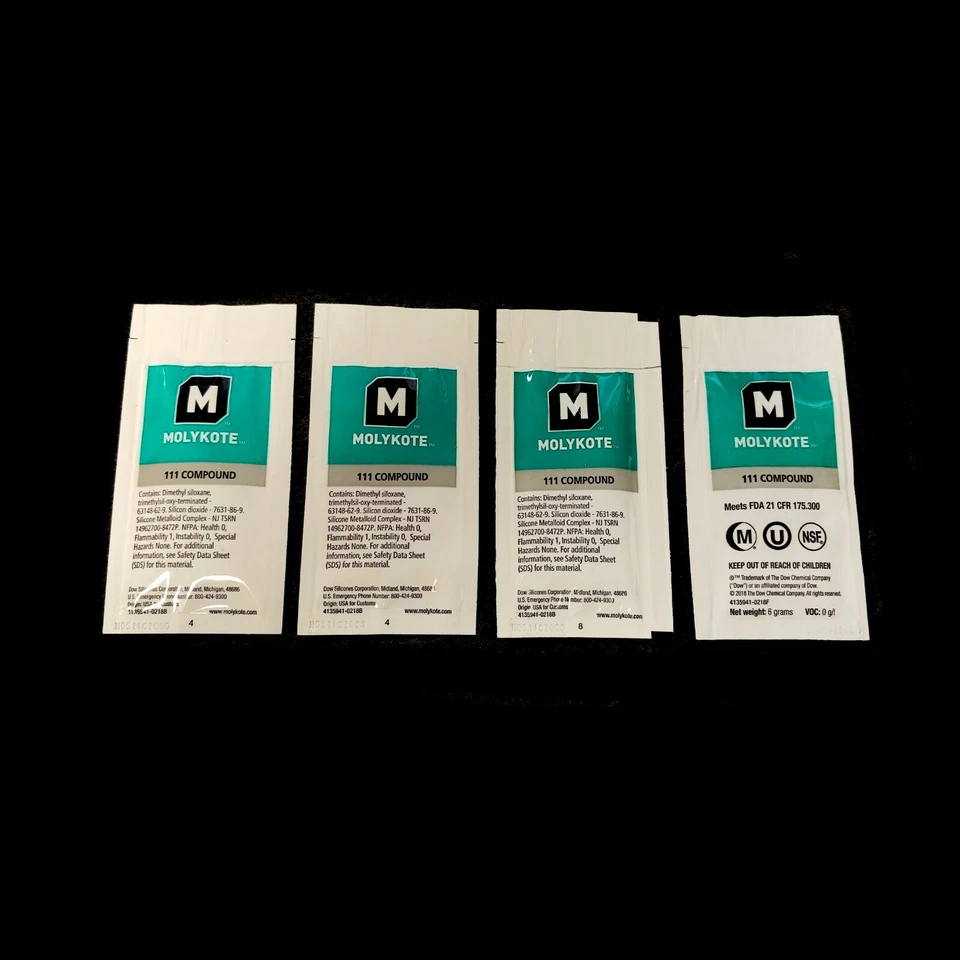 Dow Molykote 111 FDA O-Ring Lubricant for Espresso Machines 4 Single Use Packets