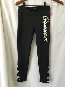 New Justice Girls Black Leggings Pants Sport Dance Cheer Gymnastic U pick - Picture 1 of 4