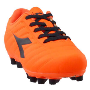 Diadora Boys Pichichi MDPU Junior 101-174628 Orange Lace Up Soccer Cleats Sz 3.5