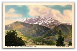 Electric Peak Yellowstone National Park Wyoming WY UNP Linen Postcard Z5 - Picture 1 of 2