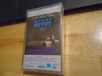SEALED RARE OOP Miami Vice II CASSETTE TAPE tv Phil Collins DAMNED Roxy Music DD - Image 1 of 2