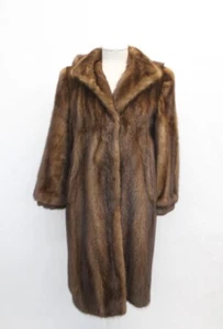 CHAQUETA ABRIGO DE PIEL DE VISÓN DEMI BUFF CANADIENSE COMO NUEVA MUJER TALLA 4-6 PEQUEÑA CON CAPUCHA - Imagen 1 de 8