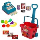 Toy Shopping Cart Play Set, Plastic Food Toys, Interactive Play Set, Learning