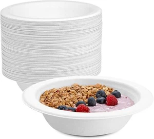 Compostable White Paper Bowl, 16 oz. Durable Paper Soup Bowl - Picture 1 of 4