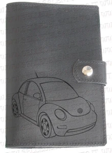 Portadocumenti portalibretto pelle auto Volkswagen New beetle Libro Leather - Picture 1 of 2
