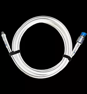 LMR-400 WEISS N Buchse auf RPSMA Stecker Helium Times Mikrowelle Blitzschutz - Bild 1 von 3