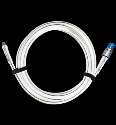 LMR-400 WHITE N Female to RPSMA Male Helium Times Microwave Lightning protection - Image 1 of 3