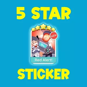 RED ALERT! - 5 STAR STICKER MONO GO - Picture 1 of 1