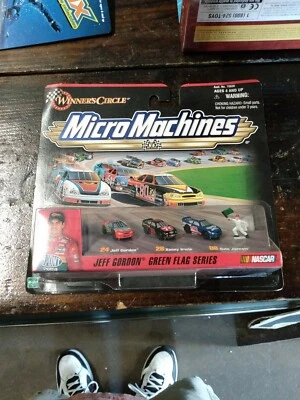 NASCAR Micro Machines Гордон Ирвин Джарретт Победители Серия Круг Зеленый Флаг, новый нераспакованный - Изображение 1 из 2