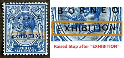 EXPOSIÇÃO MALÁSIA-BORNEO MBE opt STRAITS KGV 8c parada elevada MNH MCCA SG#244c M50 - Imagem 1 de 4