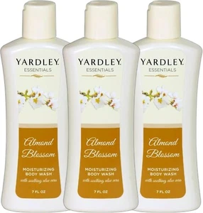 3 x YARDLEY Essentials Almond Blossom Moisturizing Body Wash Aloe vera 207ml - Picture 1 of 2