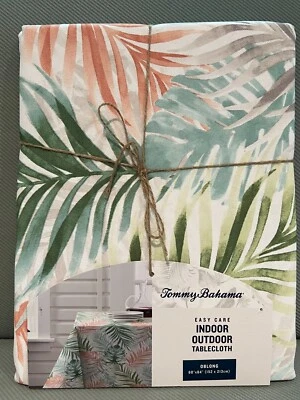 New Tommy Bahama Tablecloth Indoor/Outdoor Tropical Fern Leaves 60x84" Pick1 - Image 1 of 4