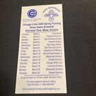 2000 Chicago Cubs spring training schedule card