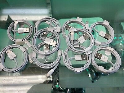 Apple Genuine Lightning to USB Cable (1m) MD818ZM/A New Plain Package 10 PACK! - Image 1 of 4