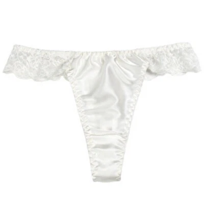 Girls 100% Silk Thongs Bikinis Underwear Panties Size 6-12 Pink Knickers - Image 1 of 4