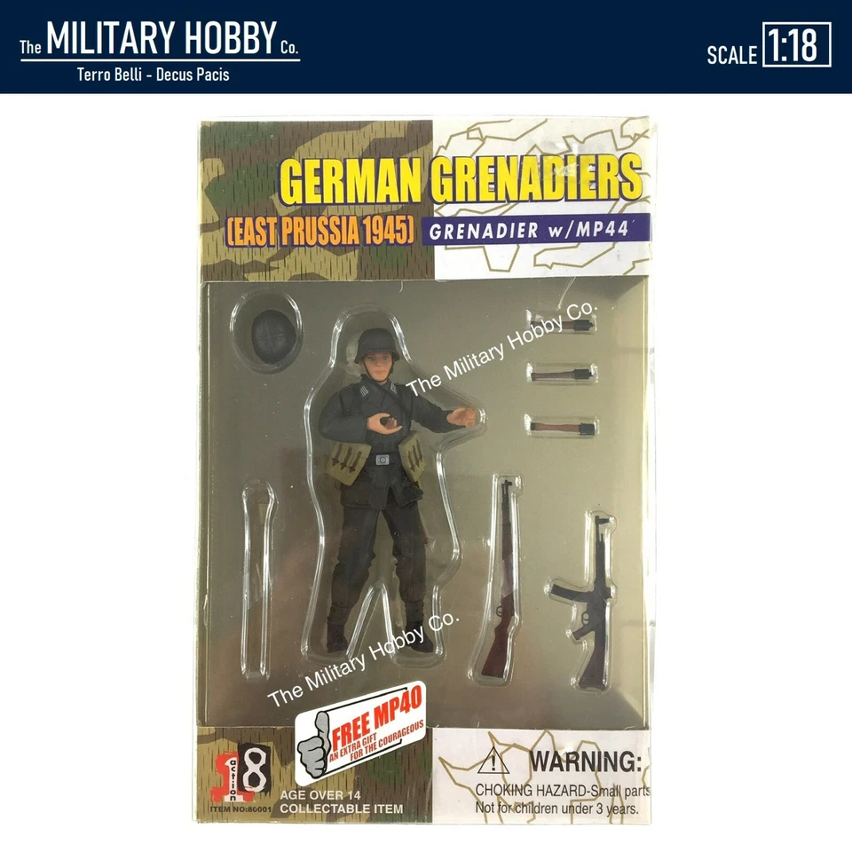 Dragon Models Action 18 Series Segunda Guerra Mundial Exército Alemão Panzer Grenadier E.Prussia 1:18 - Imagem 1 de 1