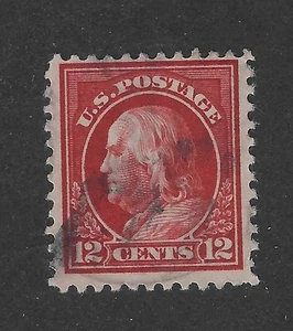 US Scott # 512a, 12 cents brown carmine,Franklin, 1917, VF+ - Picture 1 of 2