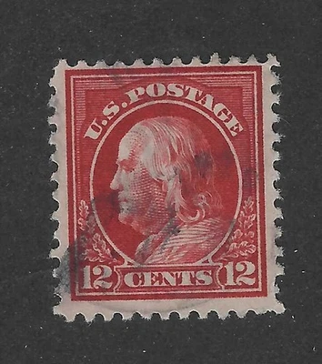 US Scott # 512a, 12 cents brown carmine,Franklin, 1917, VF+ - Image 1 of 2