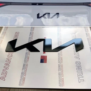 SET OF 2: Rear Plastic Overlay Emblem + Sportage Letters in Gloss Black - Picture 1 of 7