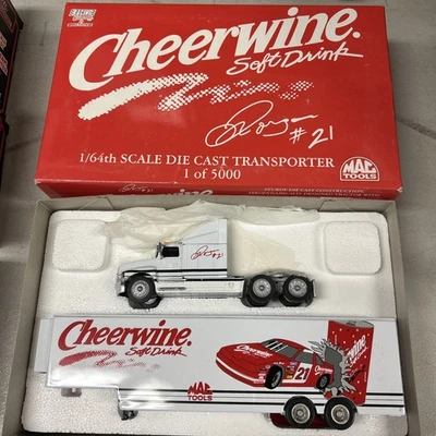 Mac Tools Transporter Cheerwine #21 RCCA Semi Truck & Trailer  1/64 Diecast - Image 1 of 4