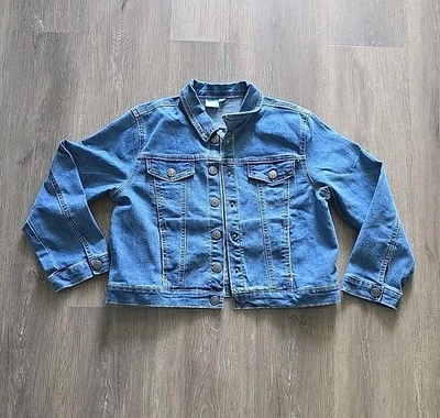 Disney Girls Encanto Jean Jacket Large Blue Button Front Long Sleeve NEW - Image 1 of 4