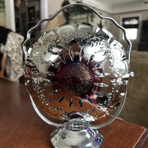 Vintage Folding 3-tier  aluminum serving tray snack dessert stand Mid Century. - Picture 1 of 7