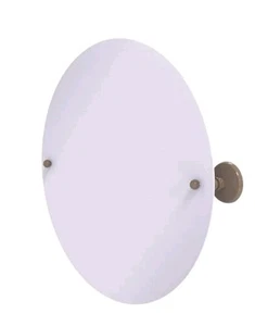 Allied Brass PQN-90 Frameless Round Tilt Beveled Edge Wall Mirror, Antique Bronz - Bild 1 von 3
