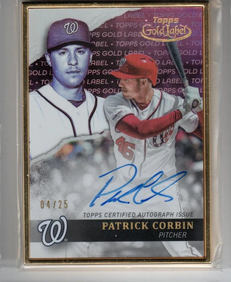 2020 Topps Gold Label Framed AUTO Red #GLAPC Patrick Corbin /25 - Image 1 of 1
