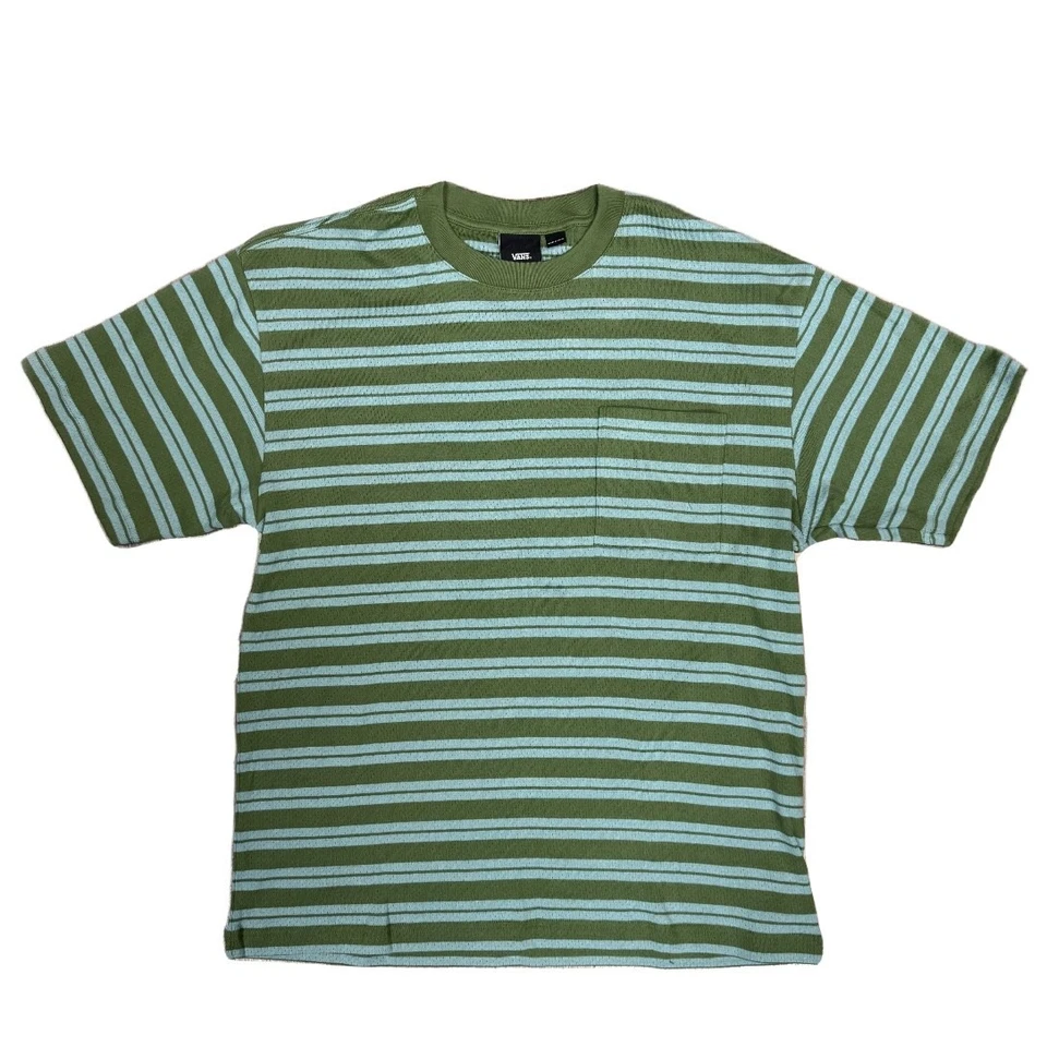 Brand New Vans MTE Glavin Stripe Pocket Knit T-shirt Pine Forest Medium - Image 1 of 1
