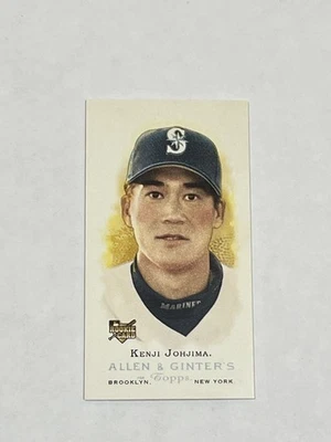 Mini paralelo de béisbol Topps Allen & Ginter 2006 - Kenji Johjima RC - Mariners Foto 1 de 2