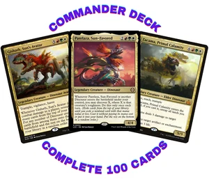 Pantlaza, Sun-Favored/Dinosaur Typal/Custom Commander/EDH Deck 100 Cards MTG - Picture 1 of 9