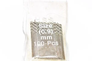Lot of 100 NEW High Speed Steel 0.9mm Bright Finish Twist Head Drill Bits  - Picture 1 of 3