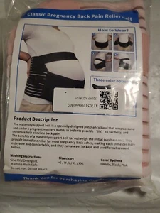 Classic Maternity Classic Pregnancy Back Support Pain Relief Belt PINK XL - Picture 1 of 3