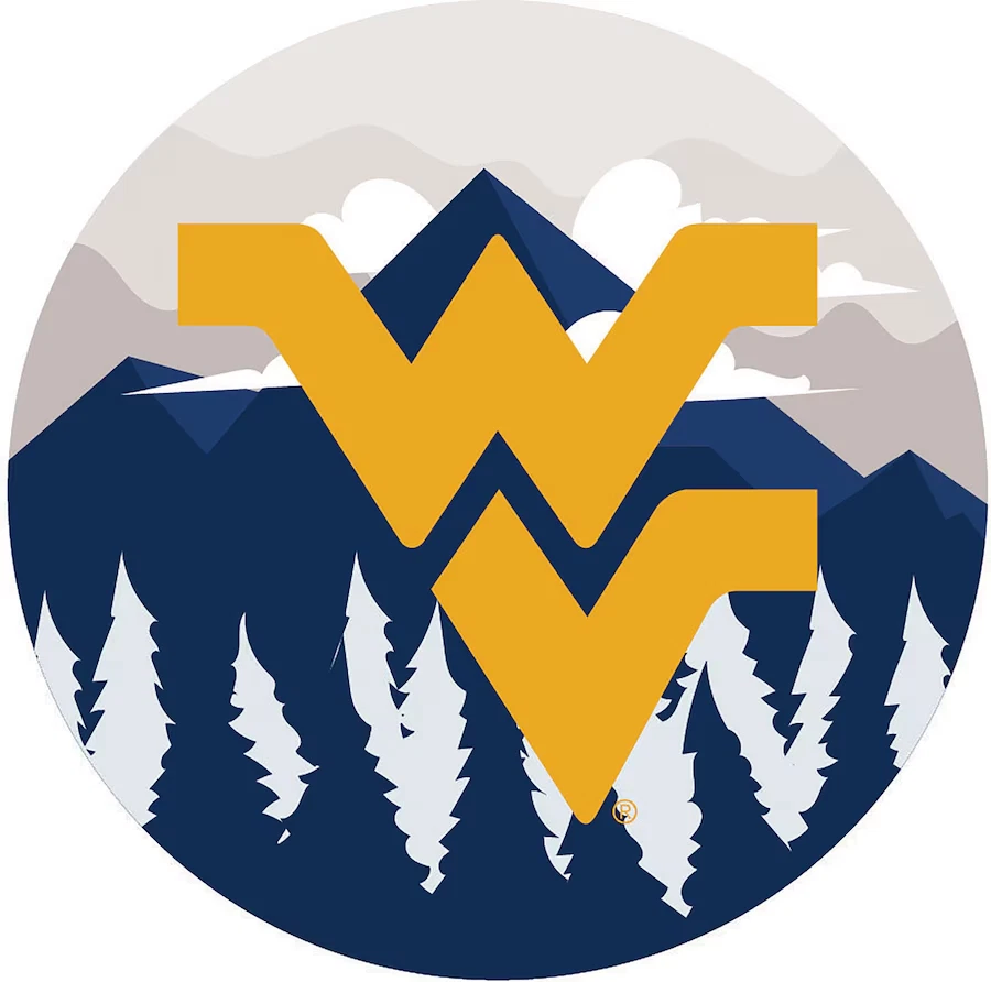 Calcomanía adhesiva troquelada de vinilo resistente a la intemperie West Virginia Mountaineers NCAA 08 Foto 1 de 1