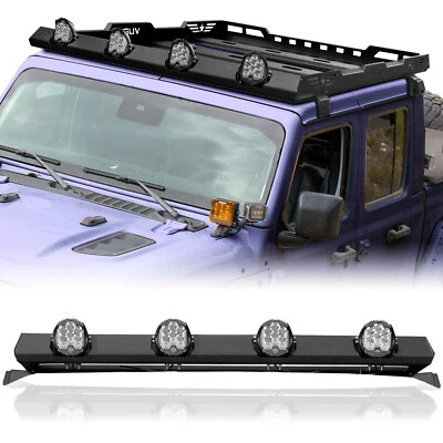 Vijay Steel Top Roof Racks For 2020-2025 Jeep Gladiator JT with circular lamps Foto 1 de 4