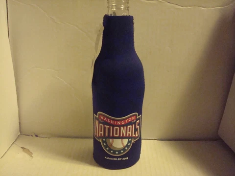 Washington Nationals Neoprene Bottle Suit Cooler Koozie With Zipper  ( NEW ) Cover