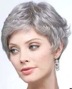 Sexy Women Short Grey Wigs Pixie Cut Wig Straight Wave Synthetic Wig Heat Safe - Picture 1 of 8