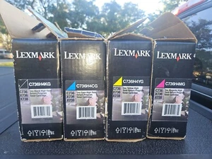 NEUES SIEGEL! Lexmark C736H4KG C736H4CG C736H4MG C736H4YG Tonerkassette - Bild 1 von 3