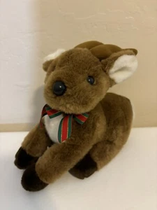 ROYAL PLUSH TOYS SITTING 12" REINDEER DEER PLUSH STUFFED ANIMAL  EXCELLENT  - Picture 1 of 7