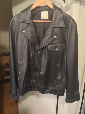 Chaqueta de cuero para hombre Lova azul marino Moto Foto 1 de 3