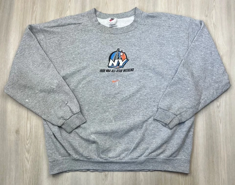 Vintage Nike 1998 NBA All-Star Weekend New York Crewneck Sweatshirt Large USA Cover