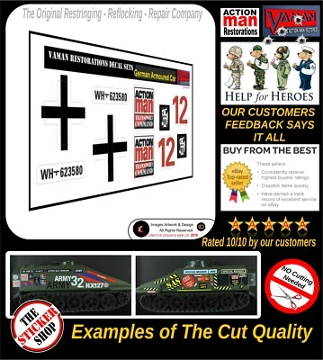 VAMAN Action Man Aufkleber Deutscher Panzerwagen (Stanzen)