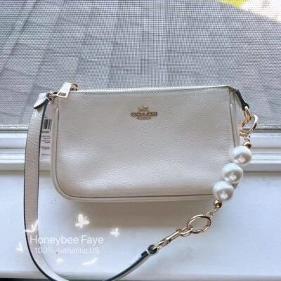 Новый с Ярлыками Coach Nolita 19 CW408 золото/жемчуг плюс расширенная жемчужная цепочка - Изображение 1 из 4